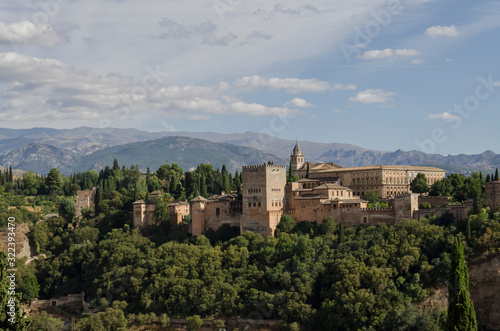 Granada  Spain  September 09th  Alhambra skyline