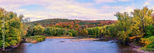 Susquehanna River as it flows thru the small town of Windsor in Upstate NY