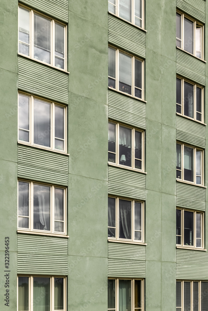 Windows of a green building