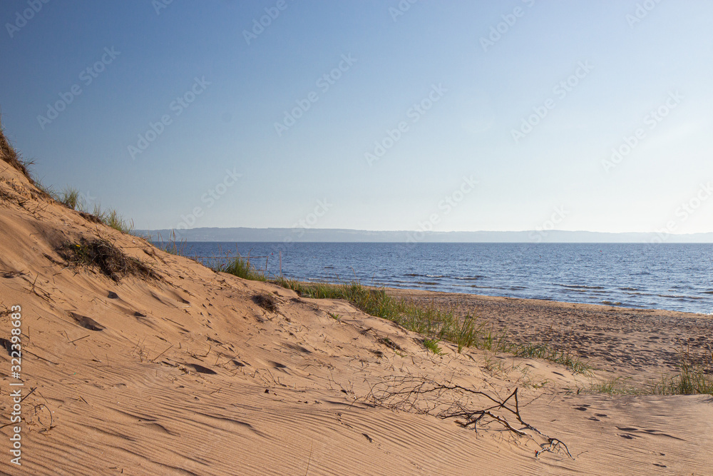 a sandy beach at Mellembystrand, southern Sweden