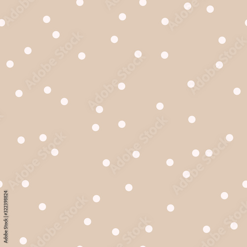 Vector seamless pattern with dots in a chaotic manner. Simple design for wrapping, wallpaper, textile