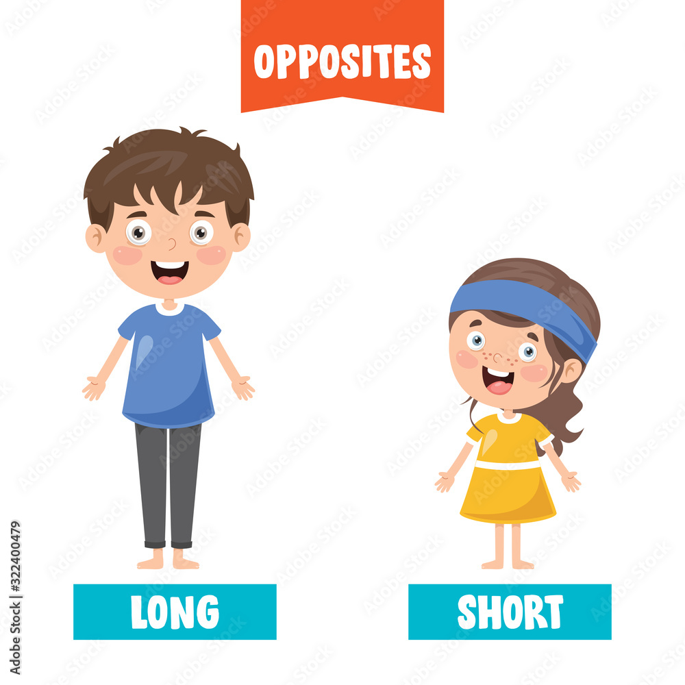 Opposite Adjectives With Cartoon Drawings Opposite Adjectives With Cartoon Drawings