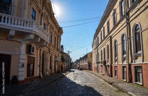 Old street, houses and architecture in Chernivtsi, Ukraine © Dmytro
