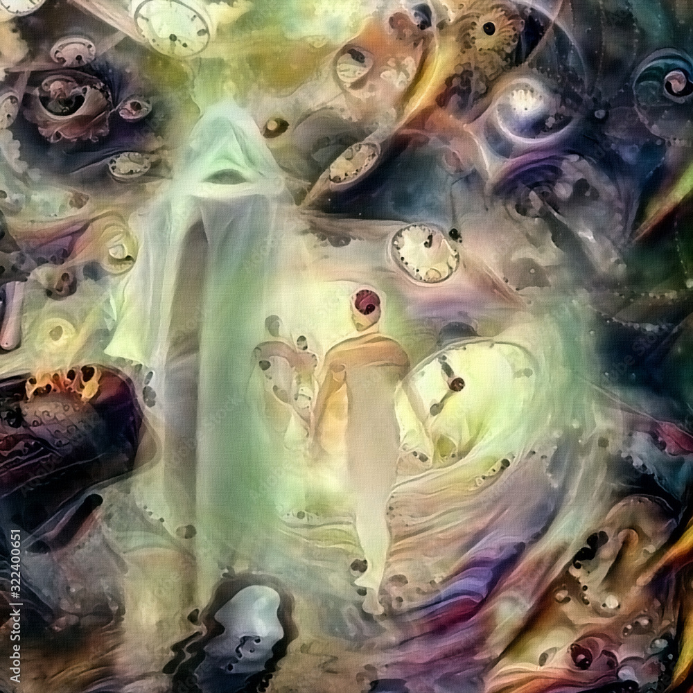 Souls Journey Spiritual Abstract Painting Stock Illustration Adobe Stock