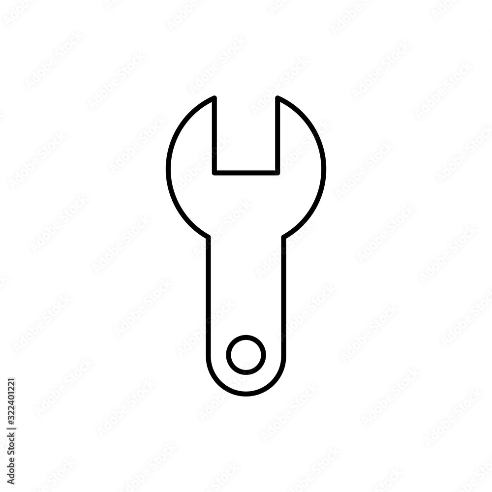 Wrench, SEO icon. Simple line, outline vector elements of commerce icons for ui and ux, website or mobile application Wrench, SEO icon. Simple line, outline vector elements of commerce icons for ui and ux, website or mobile application