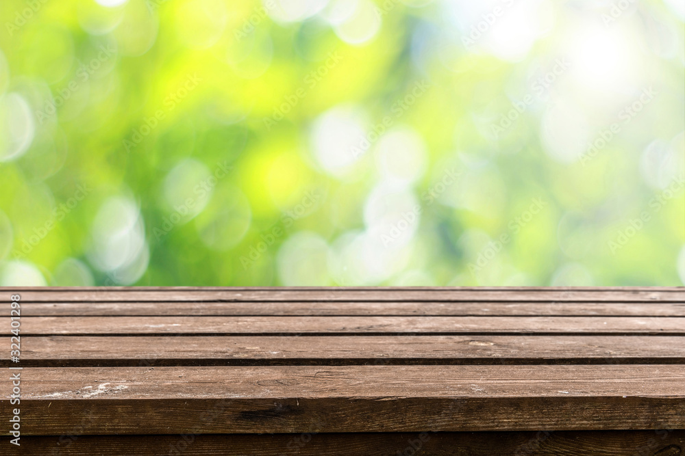 Empty old wooden table background