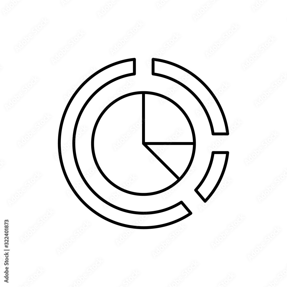 Pie chart, SEO icon. Simple line, outline vector elements of commerce icons for ui and ux, website or mobile application Pie chart, SEO icon. Simple line, outline vector elements of commerce icons for ui and ux, website or mobile application