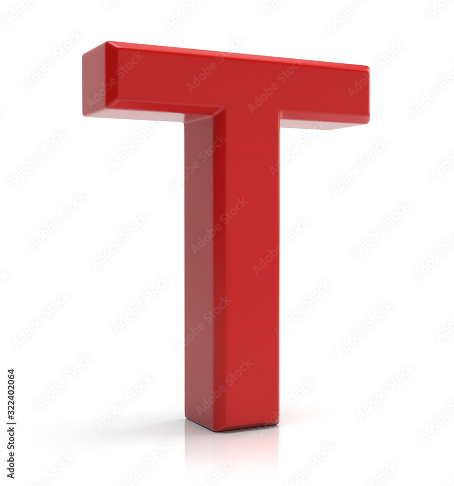 Letter T isolated on white background. Letter T isolated on white background.