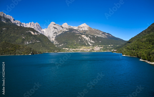 Beautiful view of the Dolomites di Brenta group seen from Molveno