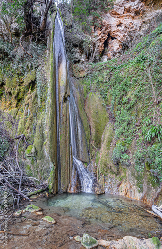 Vallocchie waterfall in Castel di Tora, Lazio, Italy photo