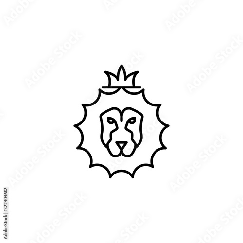 Lion of tribe of Judah icon. Simple line, outline vector religion icons for ui and ux, website or mobile application