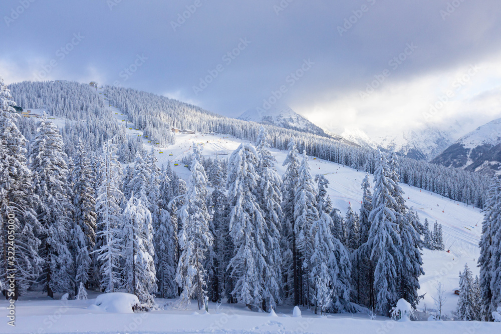 beautiful view of Austrian ski resort, Dachstein region, Alps beautiful view of Austrian ski resort, Dachstein region, Alps
