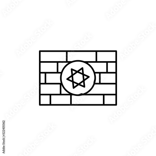Kotel, Judaism icon. Simple line, outline vector religion icons for ui and ux, website or mobile application