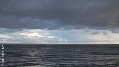 Sunset with clouds pacific Ocean