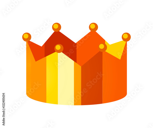 Gold Crown Logo Vector template on white background