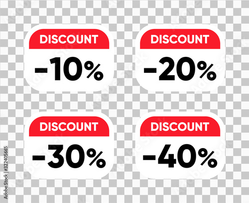 Discount Sale tags set vect...