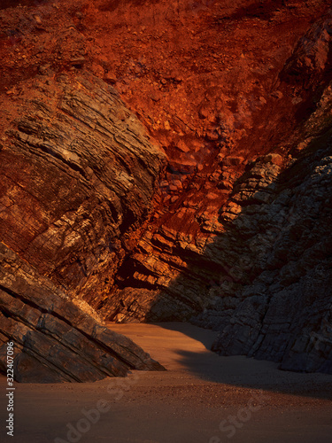 sunset on the cliffs  photo