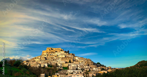 Overview of Rocca Imperiale, one of the most beautiful villages in Italy.