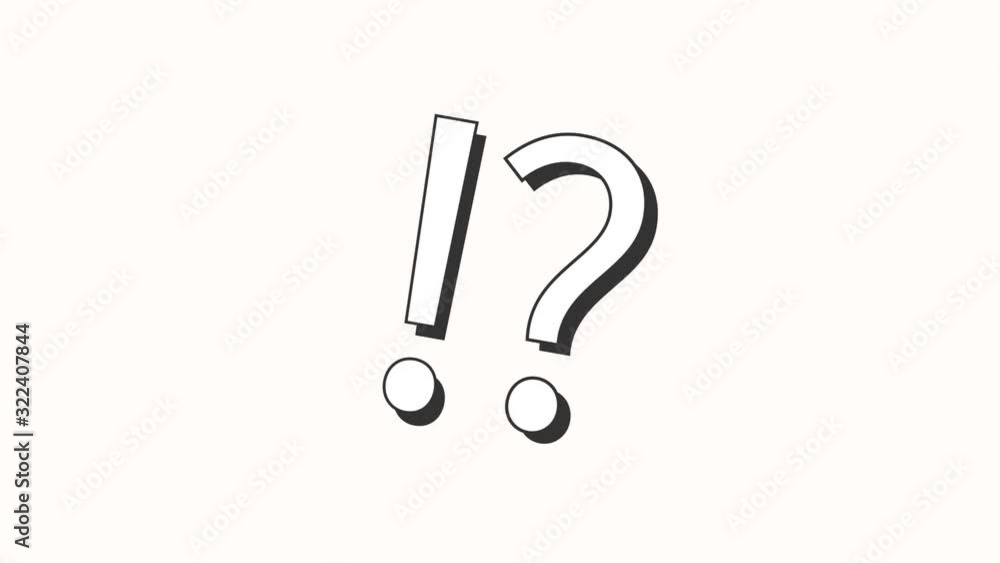 Exclamation Question Mark. Ideal For Your Q and A Projects. High Quality Seamless Animation. 4K Exclamation Question Mark. Ideal For Your Q and A Projects. High Quality Seamless Animation. 4K