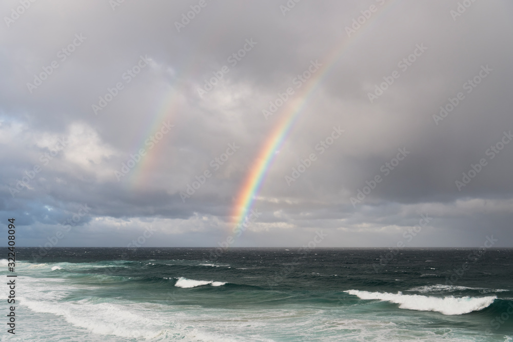 Rainbow over the ocean, Sydney Australia Rainbow over the ocean, Sydney Australia