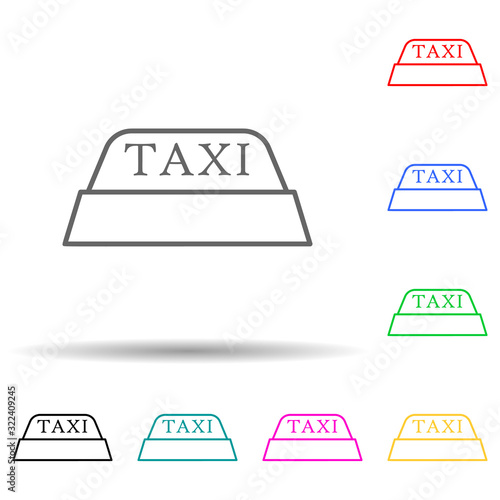checker multi color style icon. Simple thin line, outline vector of hotel icons for ui and ux, website or mobile application