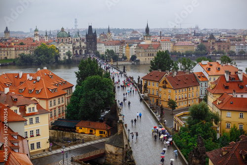 view of city of prague czech republic