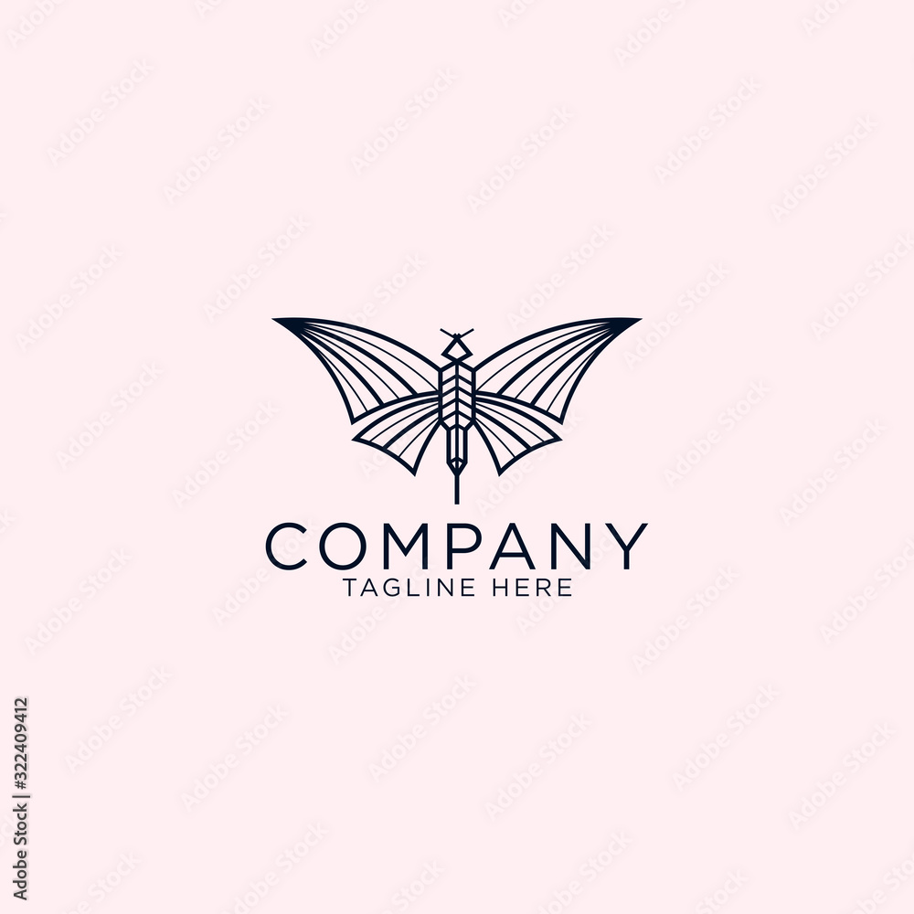 logo design emblem vector butterfly technology robot logo style logo design emblem vector butterfly technology robot logo style