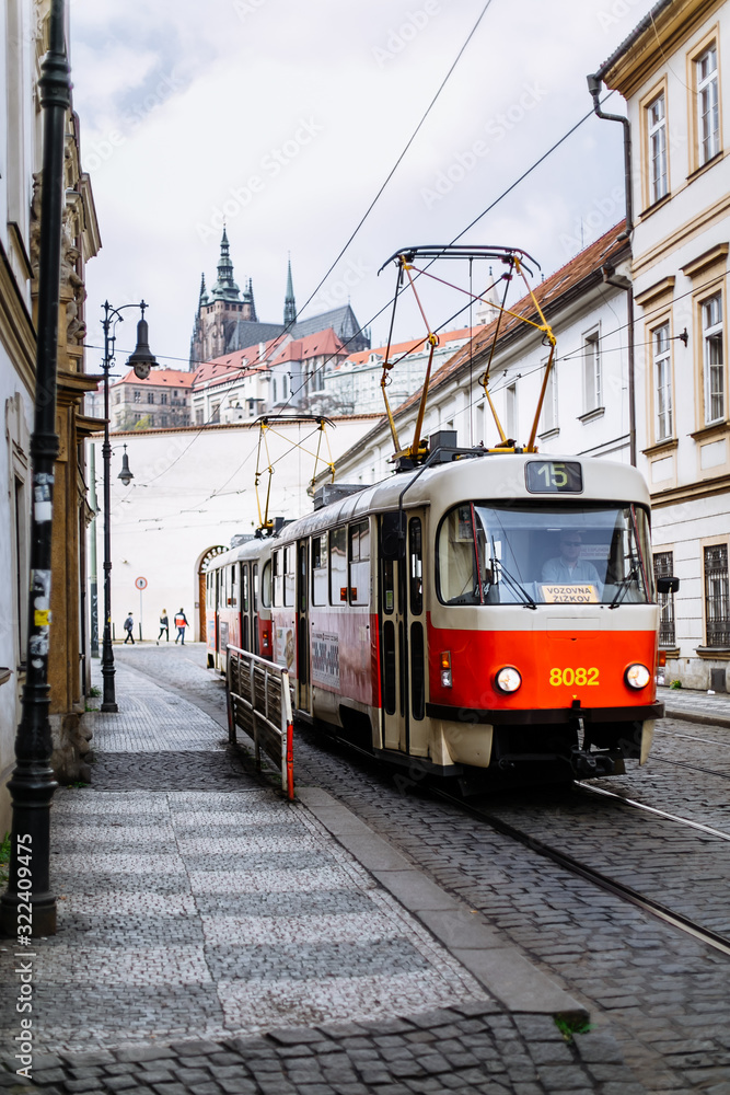 old tram in czech