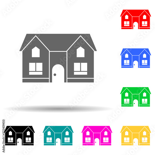 house multi color style icon. Simple glyph, flat vector of house icons for ui and ux, website or mobile application