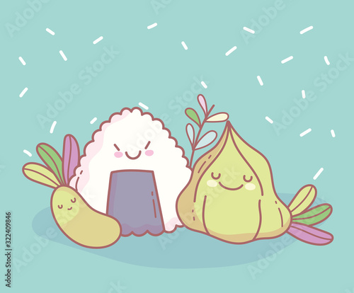 rice roll wasabi menu restaurant food cute