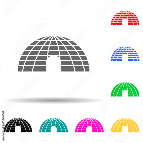 ice house multi color style icon. Simple glyph, flat vector of house icons for ui and ux, website or mobile application