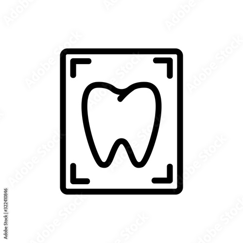 toothache icon vector. Thin line sign. Isolated contour symbol illustration