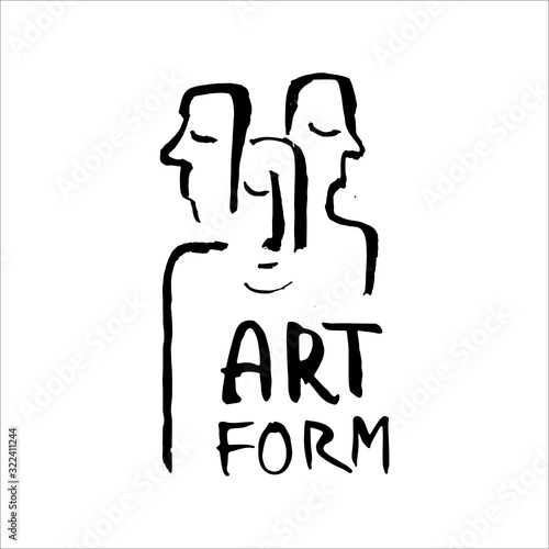Logo for creative space. Image of sculptures.