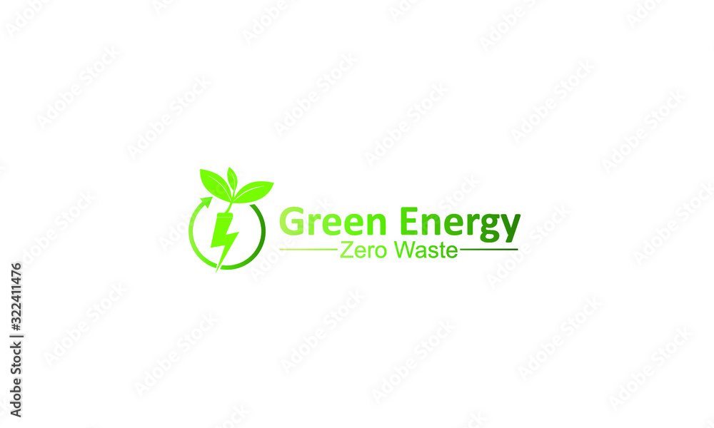 creative and simple Eco Nature leaf green renewable energy, reusable electricity, vector logo template for environment and energy industrial creative and simple Eco Nature leaf green renewable energy, reusable electricity, vector logo template for environment and energy industrial