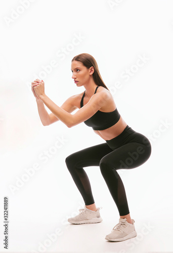 Woman doing squat 