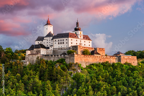 Forchtenstein (Burgenland, Austria) - one of the most beautiful castles in Europe during sunrise photo
