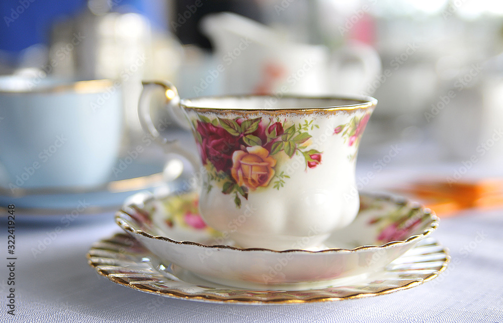 Fototapeta premium Cup of tea, High tea, Tea Party, Vintage, Elegant