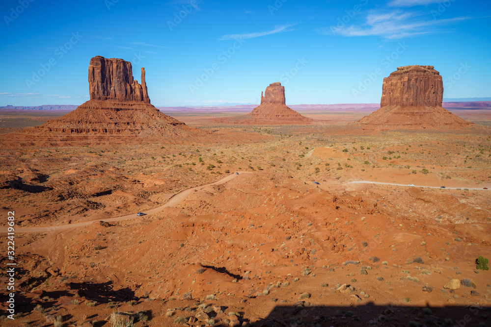 the scenic drive in the monument valley, usa the scenic drive in the monument valley, usa