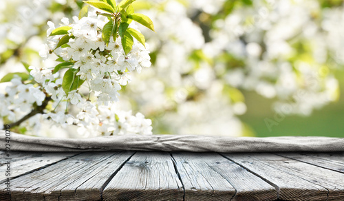 Empty old wooden table background