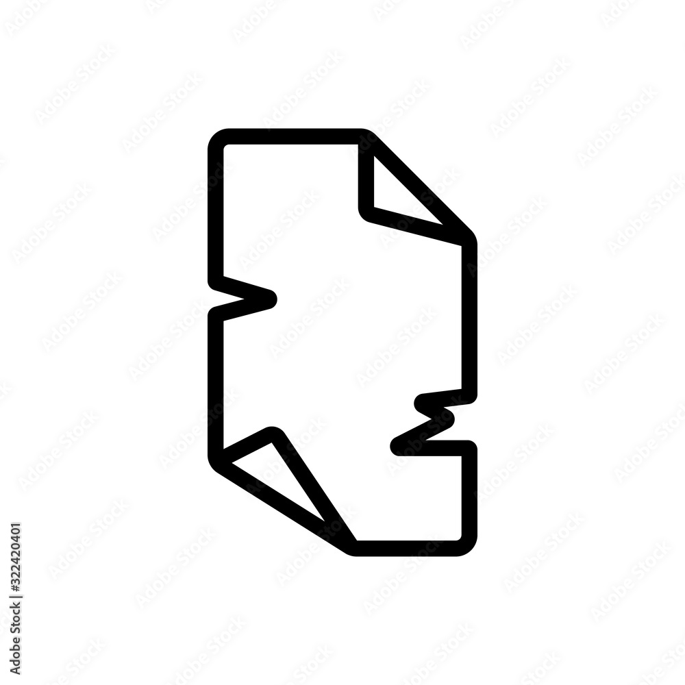 parchment paper scroll icon vector. Thin line sign. Isolated contour symbol illustration parchment paper scroll icon vector. Thin line sign. Isolated contour symbol illustration