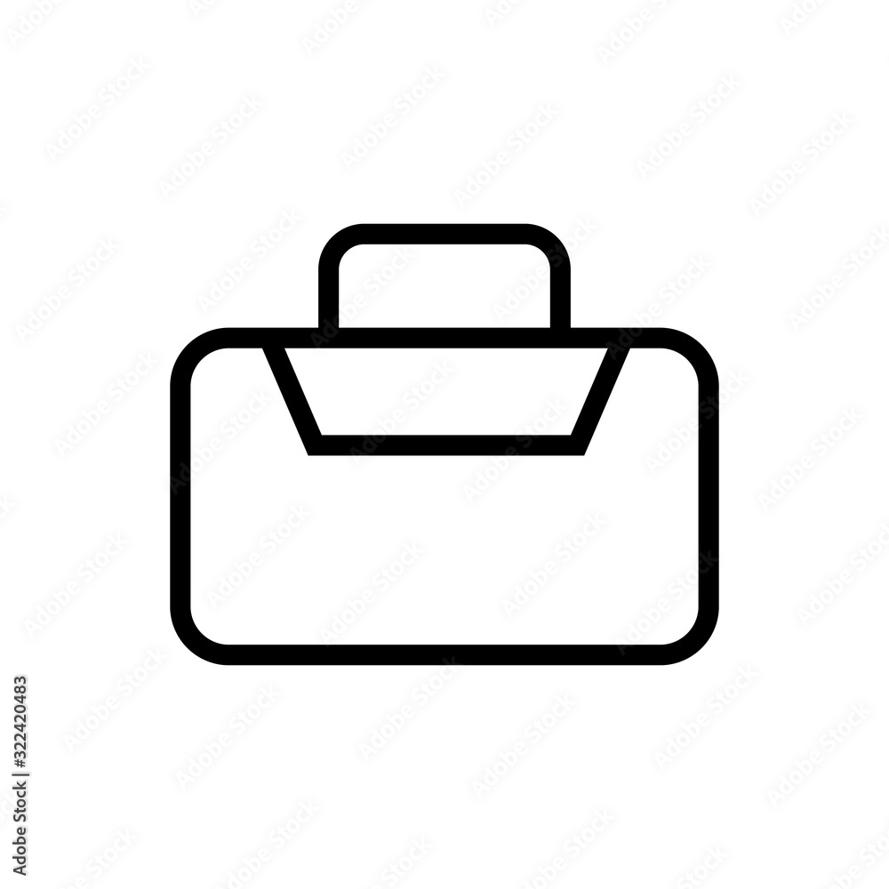 Lunchbox icon vector. Thin line sign. Isolated contour symbol illustration Lunchbox icon vector. Thin line sign. Isolated contour symbol illustration
