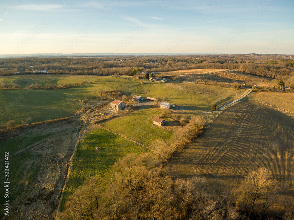 Farm fields in Damascus, Montgomery County, Maryland