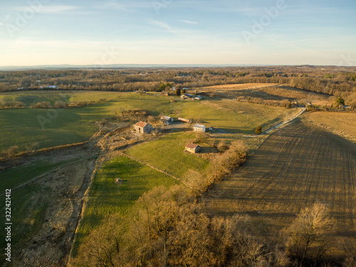 Farm fields in Damascus, Montgomery County, Maryland