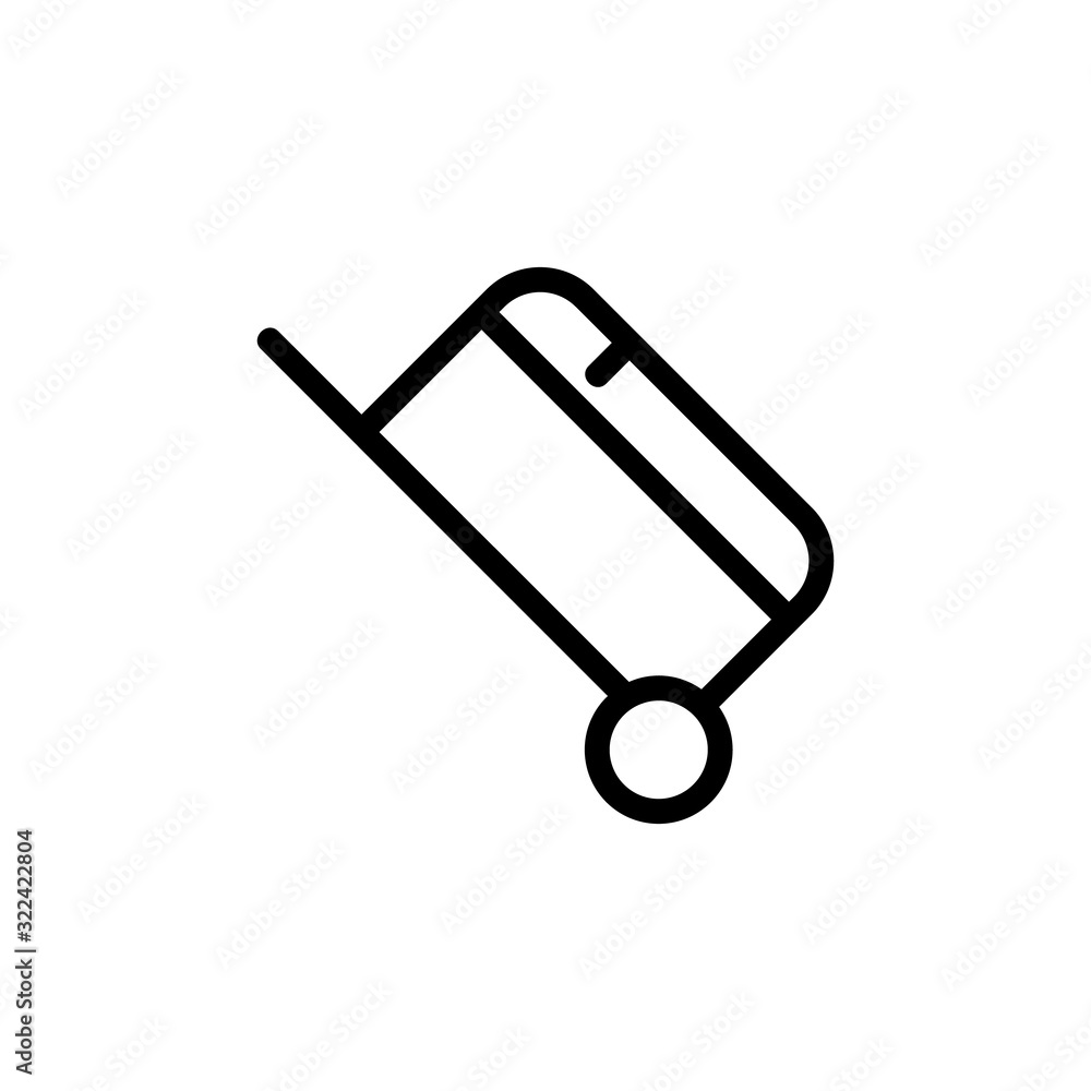 baggage icon vector. Thin line sign. Isolated contour symbol illustration baggage icon vector. Thin line sign. Isolated contour symbol illustration