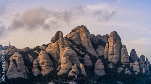 Montserrat mountains panorama photo