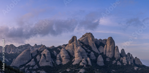 Bild auf Leinwand Montserrat mountains panorama