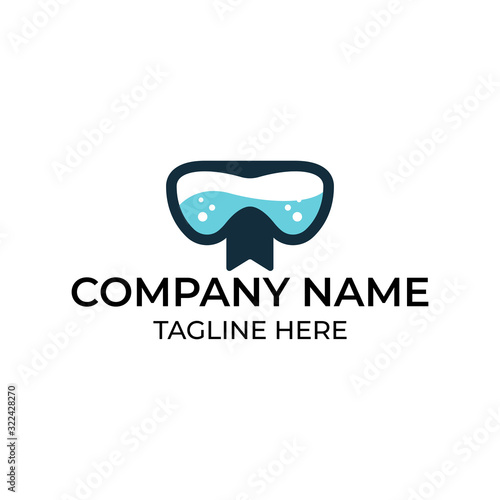 Modern and simple logo design for diving