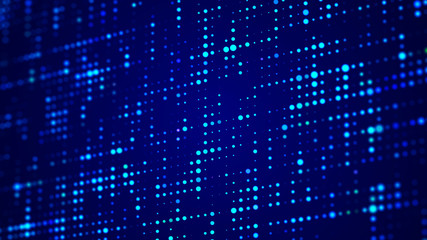 Data technology background. Abstract digital background. Science background. Technological background. Matrix. Binary Code. 3D rendering. 4k.