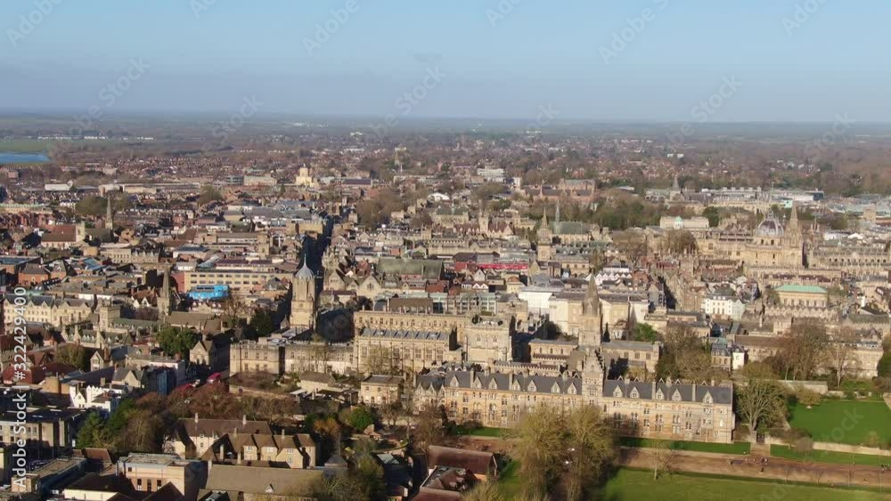 City of Oxford and Christ Church University - aerial view -aerial photography City of Oxford and Christ Church University - aerial view -aerial photography