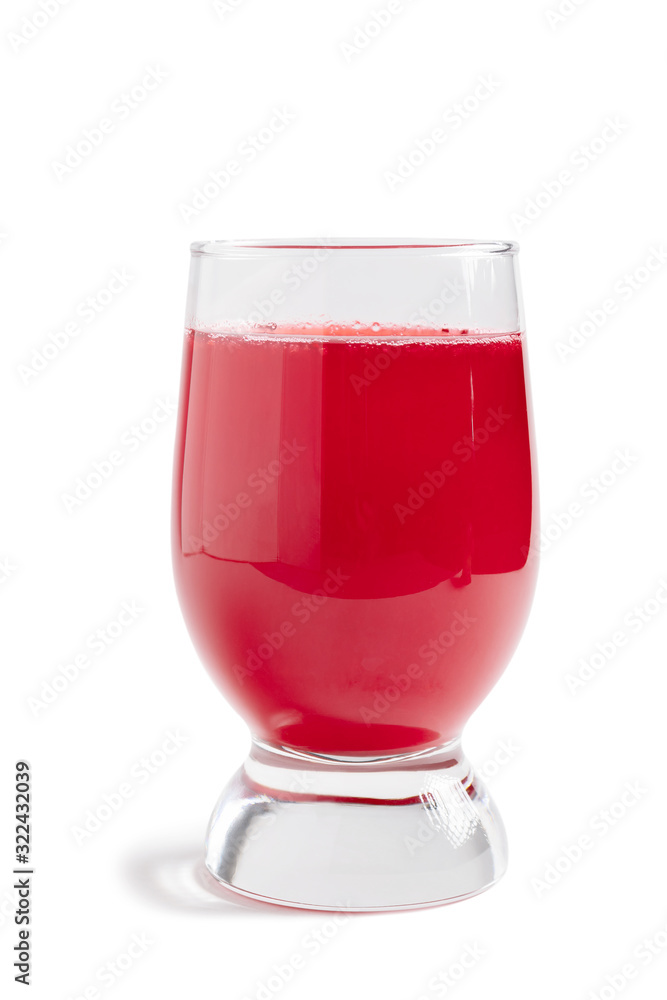 Glass of cranberry juice isolated on a white phones with clipping paths with shadow and without shadow Glass of cranberry juice isolated on a white phones with clipping paths with shadow and without shadow